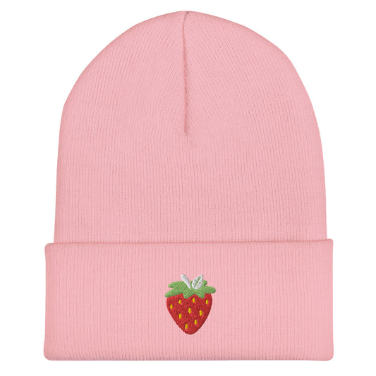Strawberry Cuffed Beanie